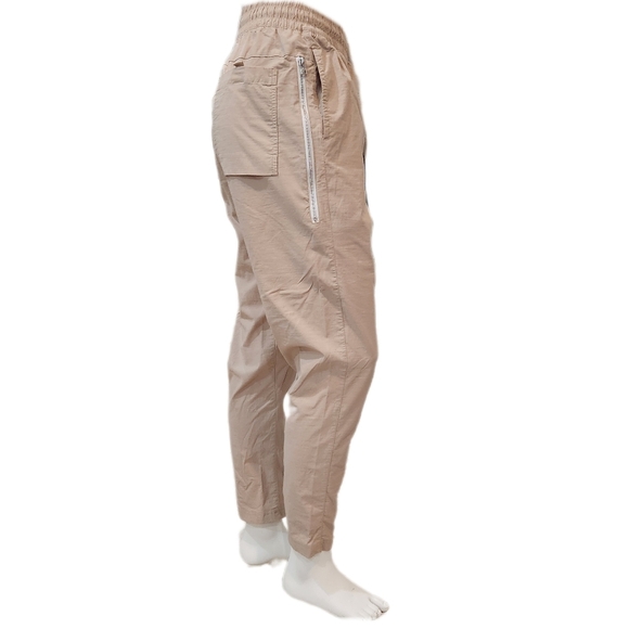Nike Mid Rise Open Leg Stretch Track Pant, Tan, Womens Medium - Picture 2 of 9